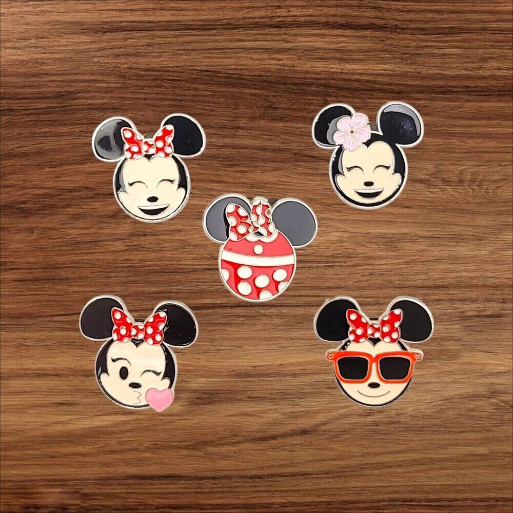 5 Minnie Mouse Disney Parks Trading Pins, Plus 2 Bonus Pins
